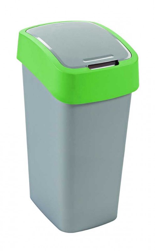 CURVER - Odpadkový koš Flipbin 50 l, stříbrno - zelený