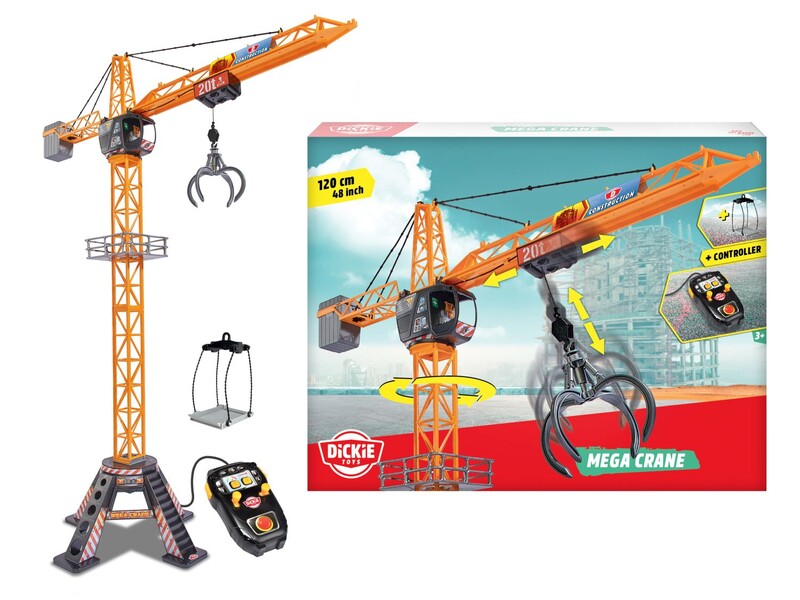 DICKIE - Jeřáb mega crane 120 cm, na kabel