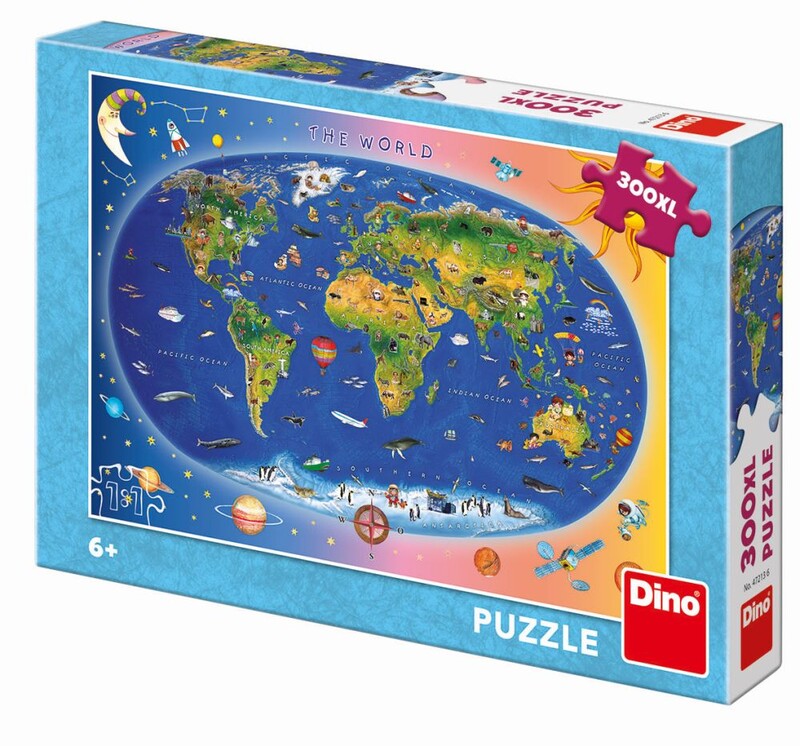 DINO - Dětská Mapa 300 Xl Puzzle , Mix Produktů