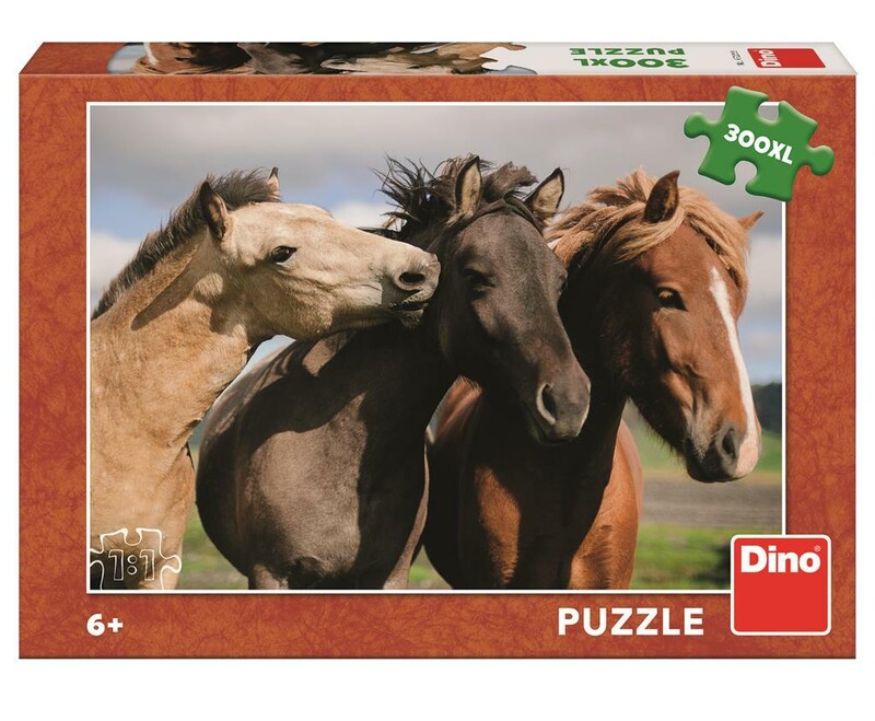 DINOTOYS - Barevné koně 300 XL Puzzle NOVÉ
