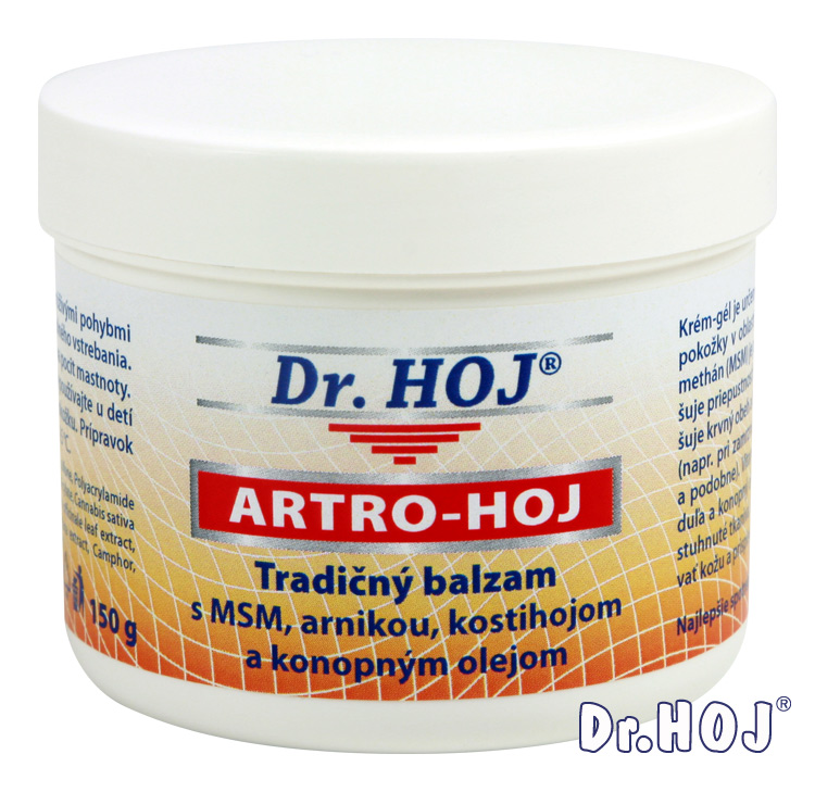 DR.HOJ - Artrom-hoj Tradiční balzám s MSM, arnikou, kostivalem a konopným olejem 150 g