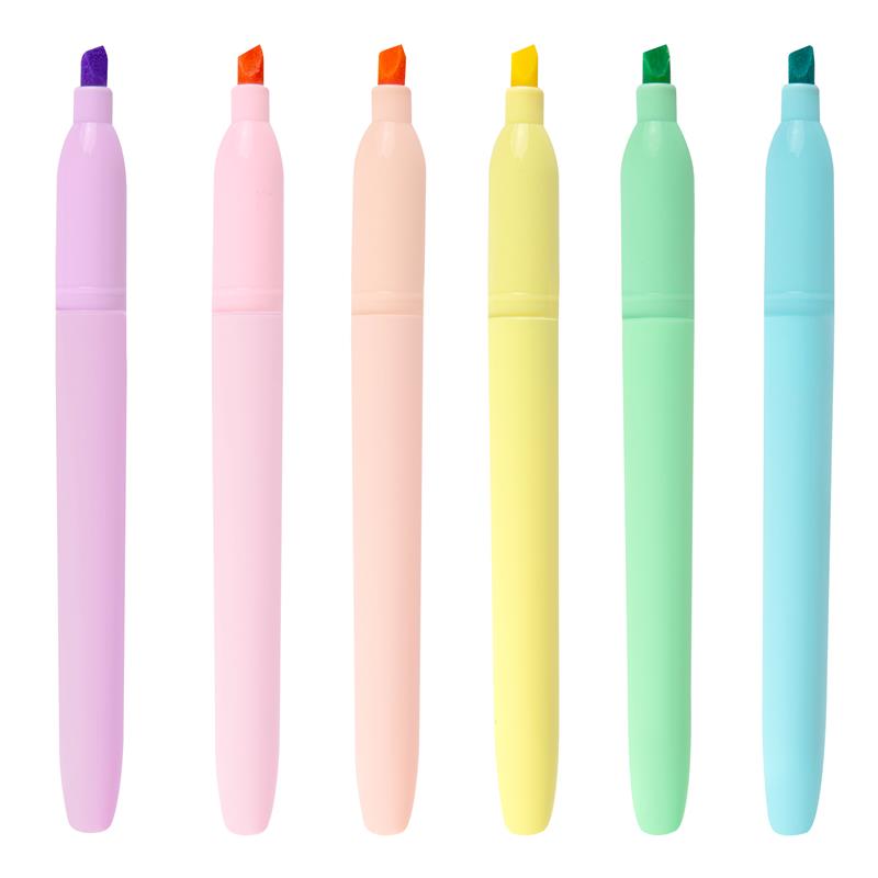 EASY - FLASH PASTEL Sada moderních barevných zvýrazňovačů, 6 pastelových barev v balení