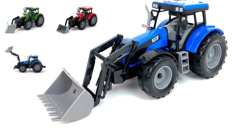 EURO-TRADE - Traktor My Farm s nakladačem nebo radlicí efekty 26cm, Mix Produktů