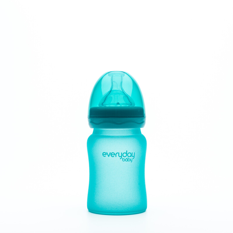EVERYDAY BABY - Láhev sklo, senzor, 150ml, turquoise