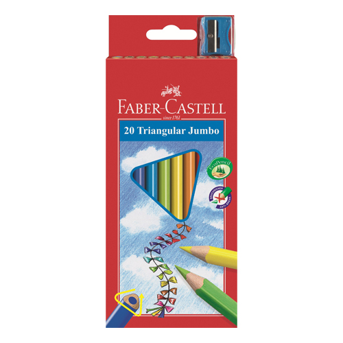 FABER CASTELL - \\r\\nECO pastelky Faber-Castell trojhranné se struhadlem 12ks, barevné