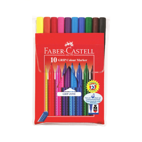 FABER CASTELL - Popisovače Grip 10 barev