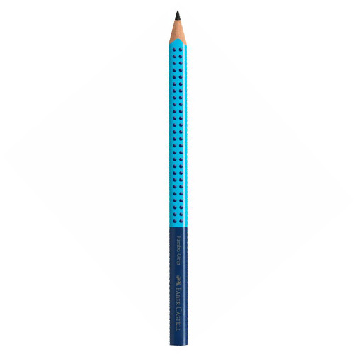 FABER CASTELL - Grafitová ceruzka Grip Jumbo / B modrá/bledo modrá