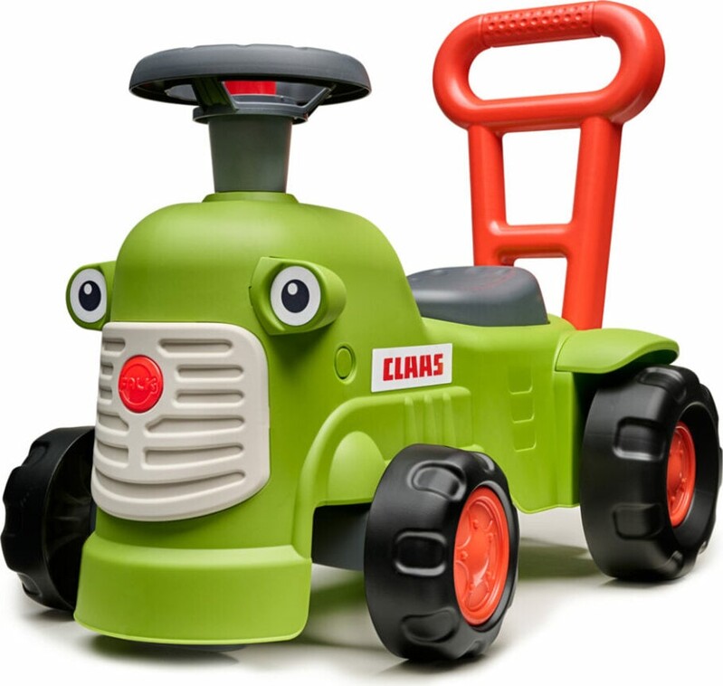 FALK - Odrážedlo a chodítko 2v1 traktor Claas světle zelený s volantem