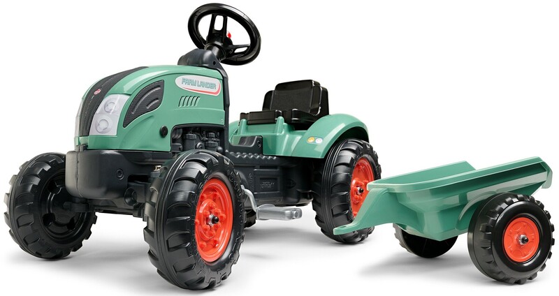 FALK - šlapací traktor FARM LANDER 2054L s přívěsem - zelený