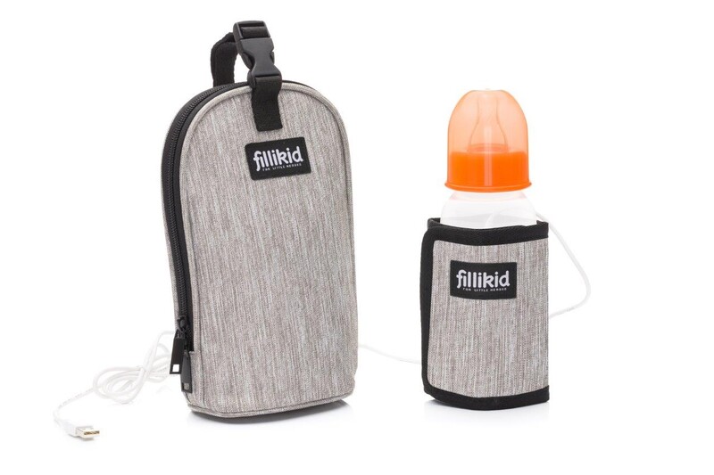 FILLIKID - Ohřívač láhví lightgrey melange USB
