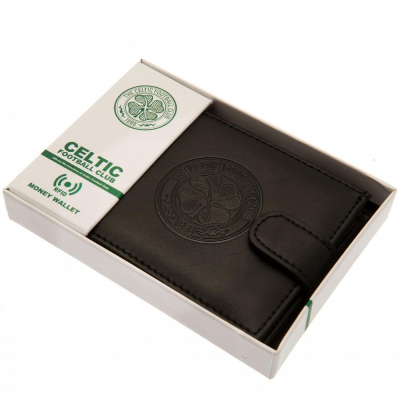 FOREVER COLLECTIBLES - Pánská kožená bezpečnostní peněženka CELTIC FC RFID