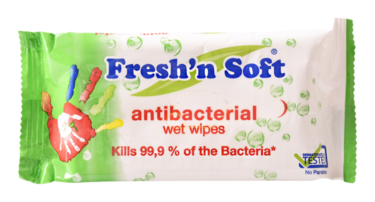 FRESH´N SOFT - Antibakteriální vlhčené ubrousky 15 ks
