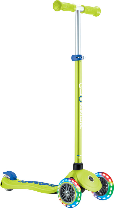 GLOBBER - dětská koloběžka Plus - Primo Plus Lights V2 - Svítící - Lime Green/Navy Blue