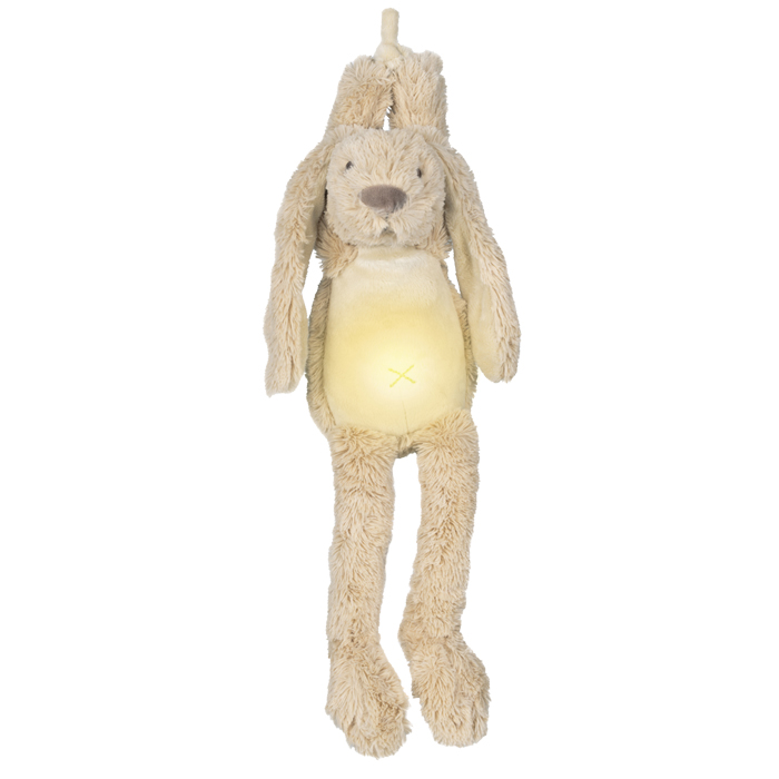 HAPPY HORSE - hudební králíček Richie se světýlkem - béžový velikost: 34 cm