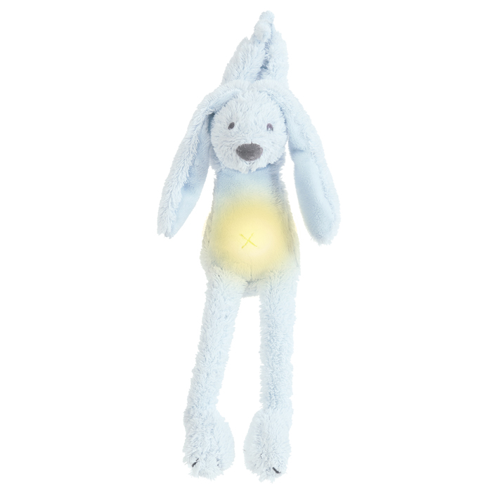 HAPPY HORSE - hudební králíček Richie se světýlkem - modrý velikost: 34 cm