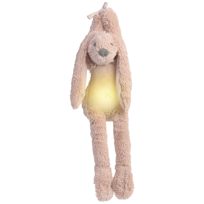 HAPPY HORSE - hudební králíček Richie se světýlkem - Old pink velikost: 34 cm