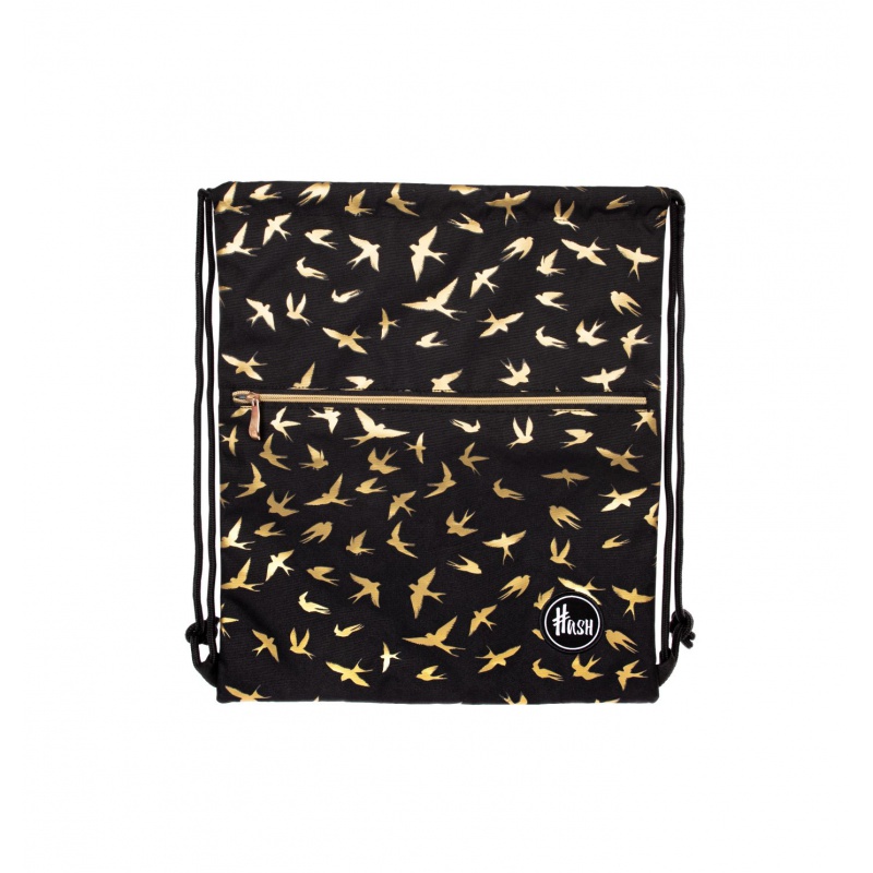 HASH - HASH Luxusní sáček / taška na záda GOLDEN BIRDS, AD2, 507022053