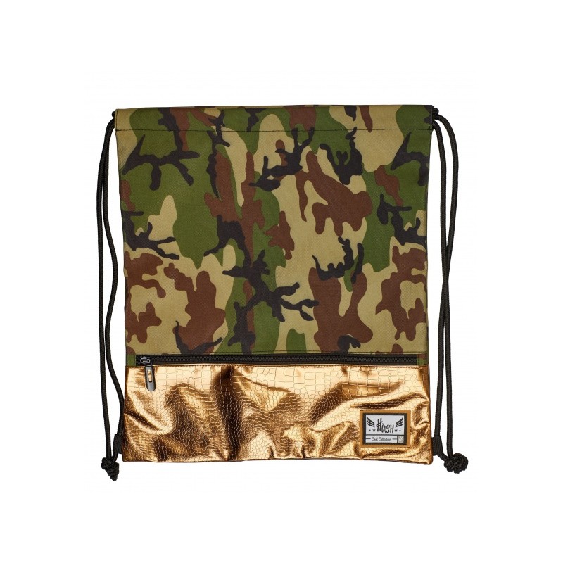 HASH - Luxusní sáček / taška na záda HASH, Gold Army, HS-127, 507019015