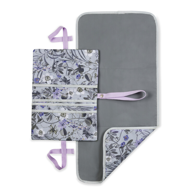 HAUCK - Cestovní taška na plenky CHANGE N WALK s přebalovací podložkou Floral Grey