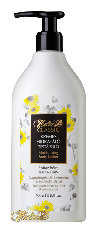 HELIA-D - Hydratační tělové mléko na suchou pokožku s extraktem ze stonků slunečnice a avokádovým olejem 400 ml