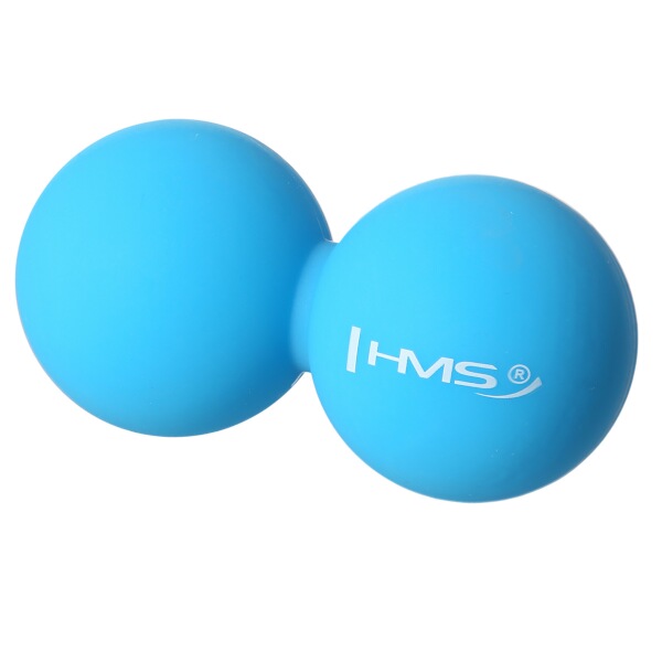 HMS - Dvojitý masážní míč BLC02 modrý - Lacrosse Ball