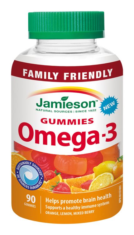 JAMIESON - Omega-3 Gummies želatinové pastilky 90 pas.