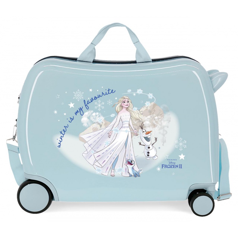 JOUMMA BAGS - Dětský cestovní kufr na kolečkách / odrážedlo DISNEY FROZEN Winter, 34L, 2319821