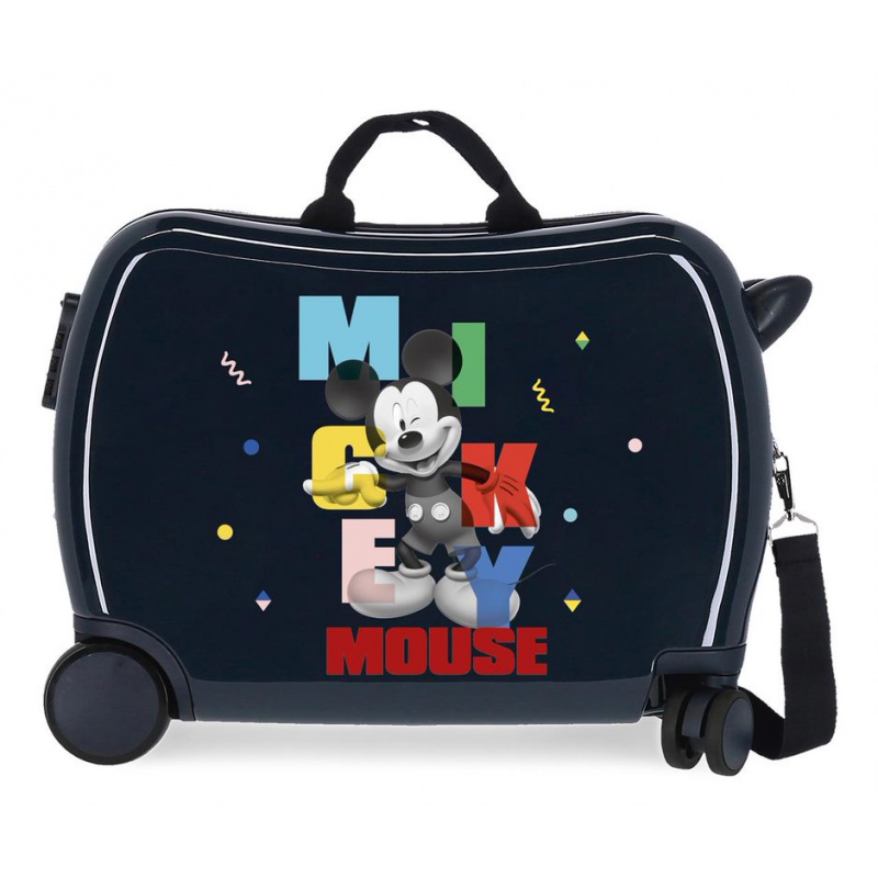 JOUMMA BAGS - Dětský cestovní kufr na kolečkách / odrážedlo MICKEY MOUSE Party, 34L, 4479824