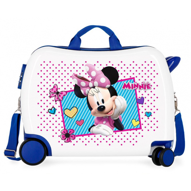 JOUMMA BAGS - Dětský cestovní kufr na kolečkách / odrážedlo MINNIE MOUSE Blue, 34L, 2399864