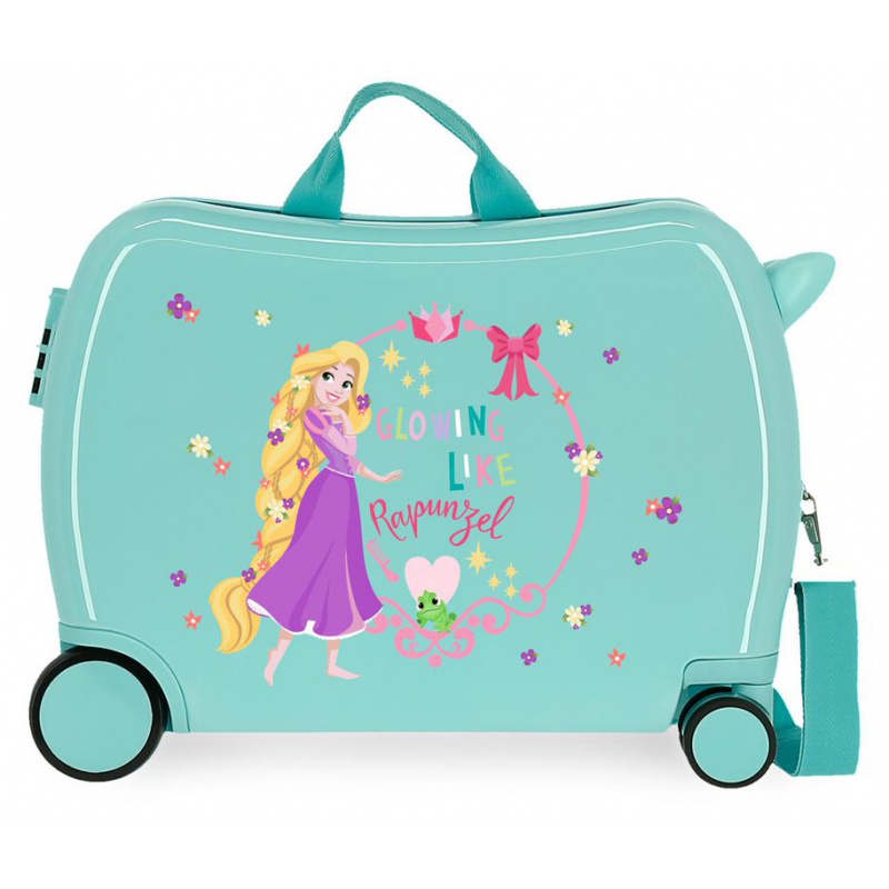 JOUMMA BAGS - Dětský cestovní kufr na kolečkách / odrážedlo PRINCESS Rapunzel, 34L, 4489823