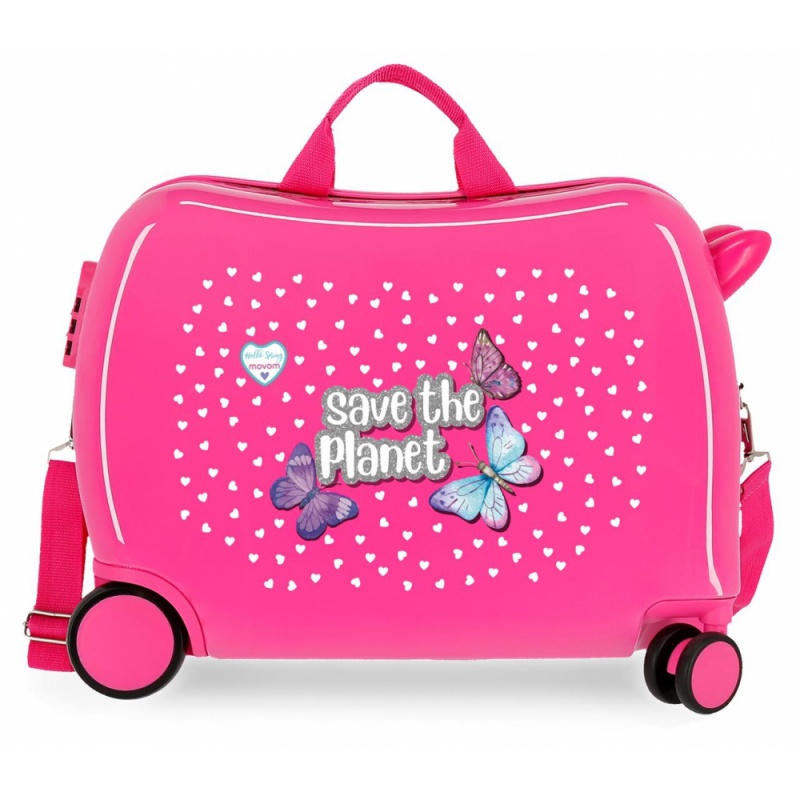 JOUMMA BAGS - Dětský cestovní kufr na kolečkách / odrážedlo SAVE THE PLANET, 34L, 2019822