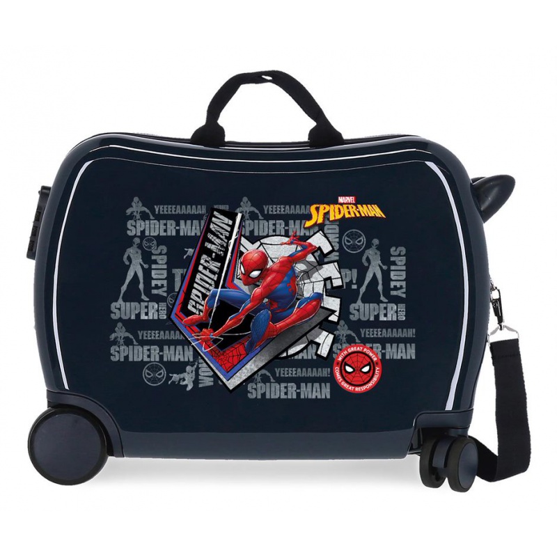 JOUMMA BAGS - Dětský cestovní kufr na kolečkách / odrážedlo SPIDERMAN Great Power, 34L, 4459821