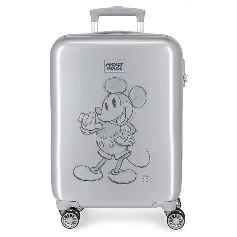 JOUMMA BAGS - Luxusní dětský ABS cestovní kufr MICKEY MOUSE Disney100, 55x38x20cm, 34L, 3591721