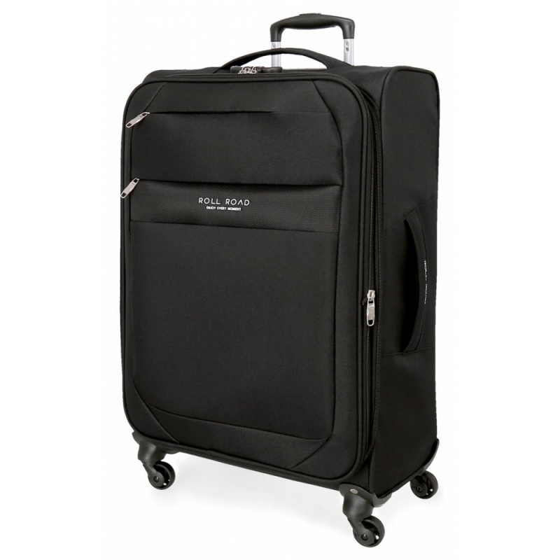 JOUMMA BAGS - Textilní cestovní kufr ROLL ROAD ROYCE Black / Černý, 76x48x29, 93L, 5019321 (large)