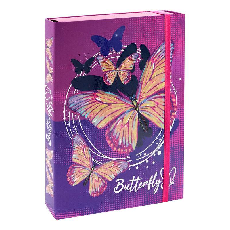JUNIOR - Box na sešity A4 JUMBO - Butterfly