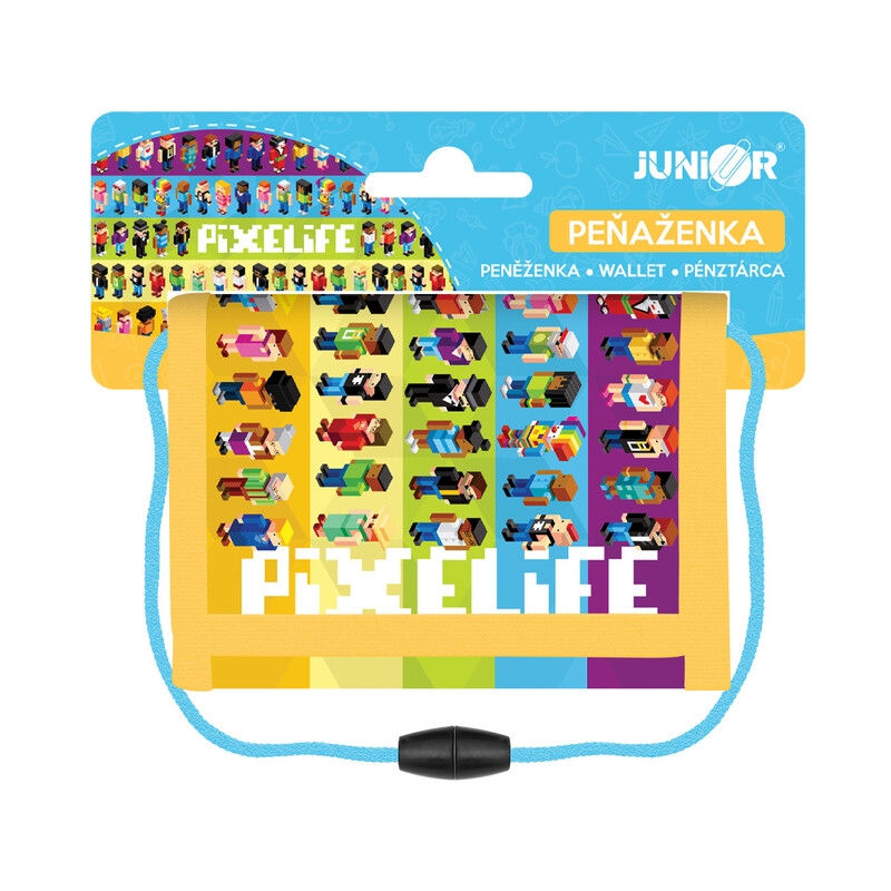 JUNIOR - Dětská textilní peněženka S7 - Pixelife
