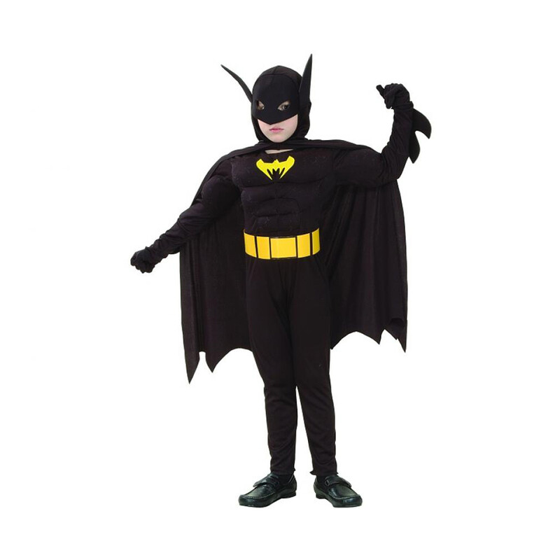 JUNIOR - Dětský kostým Batman Hero, velikost 110/120 cm - sada