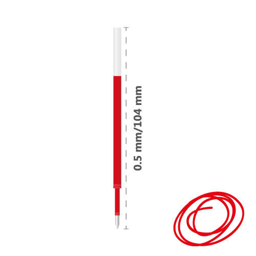 JUNIOR - Náplň gelová 205A 0,5mm, červená