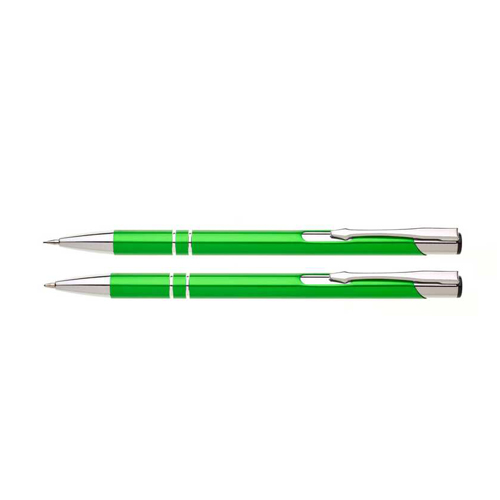 JUNIOR - Sada kovové mechanické tužky a kuličkového pera ORIN,světle zelená