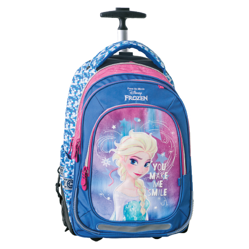 JUNIOR-ST - Školní batoh na kolečkách Trolley Frozen, Smile