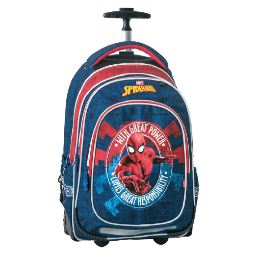 JUNIOR-ST - Školní batoh na kolečkách Trolley Spider-Man, Emblem