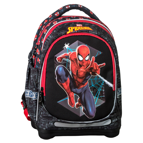 JUNIOR-ST - Školní batoh Smart Light Spider-Man Black