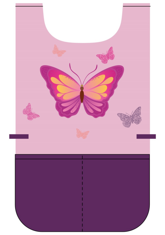 KARTON PP - Zástěra pončo Motýl