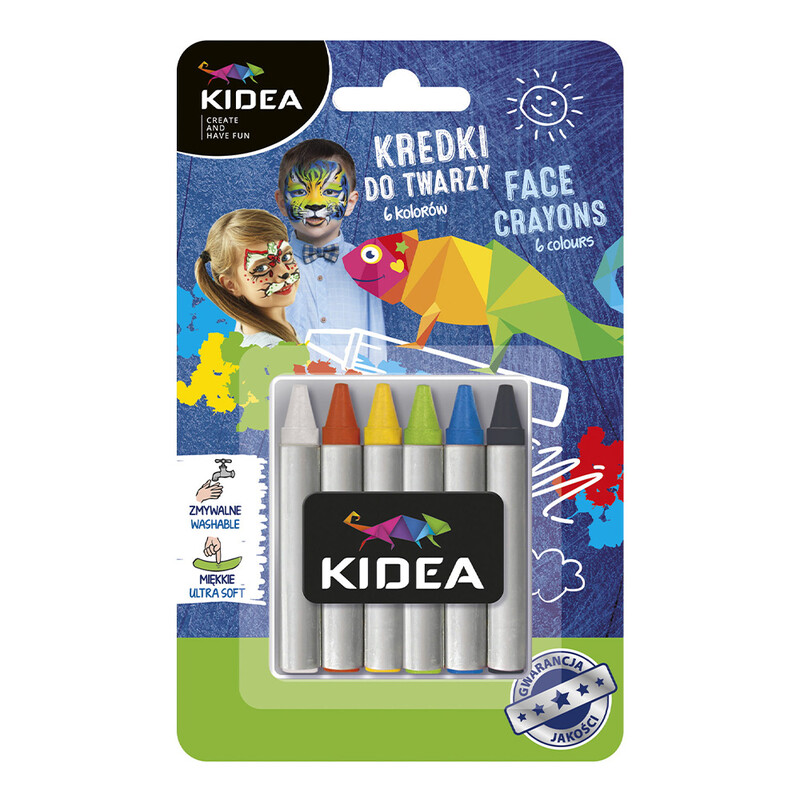 Kidea - Barvičky na obličej - 6 ks (sada)