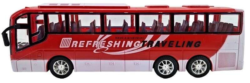 LAMPS - Autobus Traveling na setrvačník červený 31cm