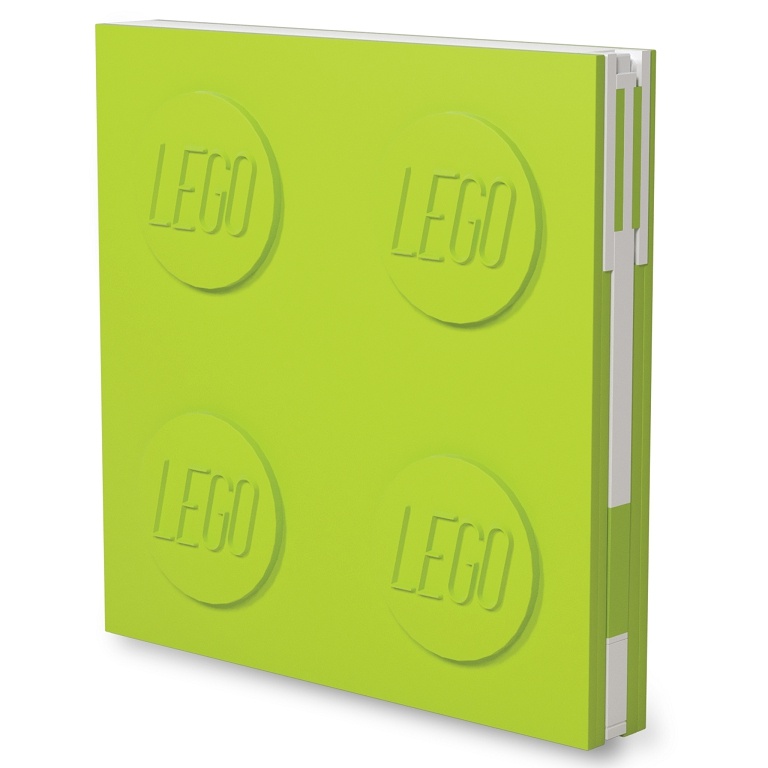 LEGO BAGS - Zápisník s gelovým perem jako klipem - světle zelený