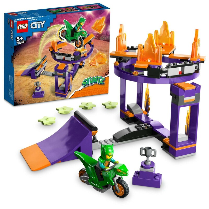 LEGO - City 60359 Kaskadérská výzva s rampou a obručí