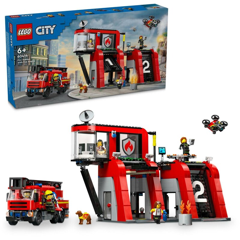 LEGO - City 60414 Hasičská stanice s hasičským vozidlem