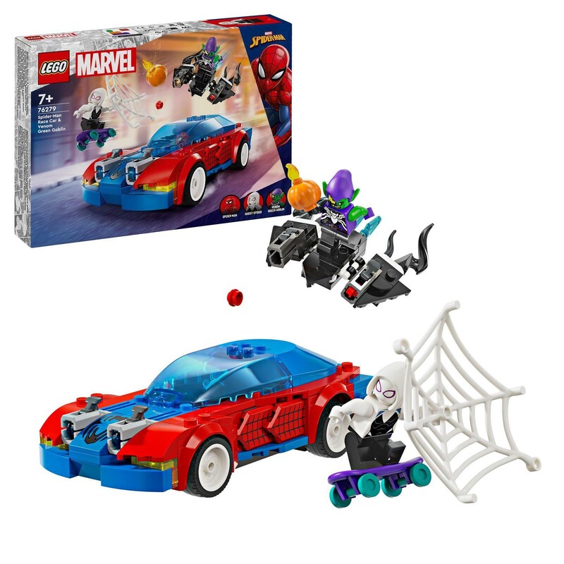 LEGO - Marvel 76279 Spider-Manovo závodní auto a Venomů Zelený goblin