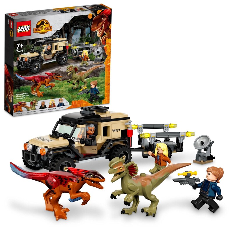 LEGO - Přeprava pyroraptora a dilophosaura